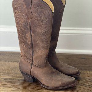 Justin Women's Tall Western Cowboy Boot Brown 8B